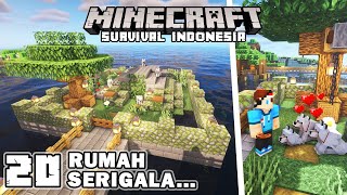MEMBUAT RUMAH PASUKAN SERIGALA DI TENGAH LAUT🏰 - Minecraft Survival Indonesia (Ep.20)