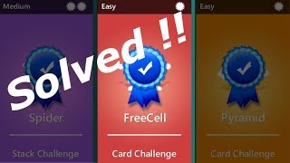 FreeCell Challenge Solved 04/02/2019 Easy Level