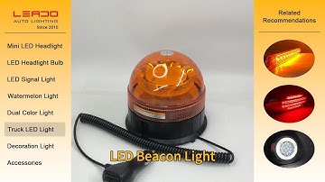 Emergency Vehicle LED Flashing Warning Lamp Magnetic Amber Truck Signal Rotate Strobe Beacon Light