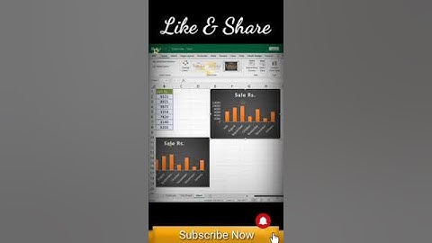 Create a Column Chart in MS Excel | #excel #shorts #computer #chart #video #éducation #youtubevideo