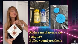 Making a silicone mold from a clay sculpture #sfxmakeup #viralvideo #prosthetic #sfxtutorial 