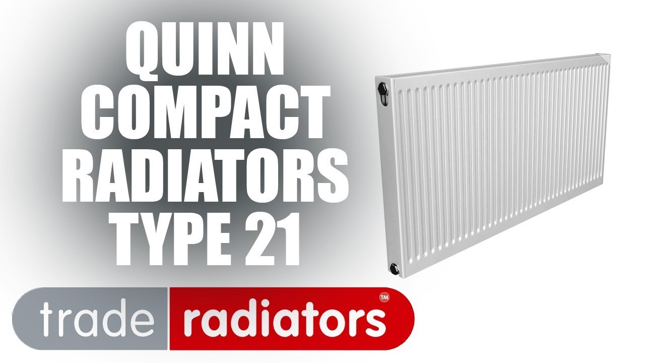 Quinn Compact Radiator, White, 600mm x 1200mm Double Panel, Single