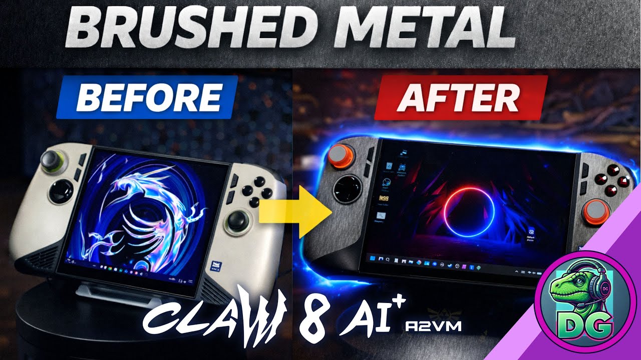 MSI Claw 8 AI Customization: Brushed Gunmetal Vinyl Mod