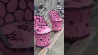 a beautiful chairs for your garden #cementcraft #cementart #myartistlife #homedecor #homecraft