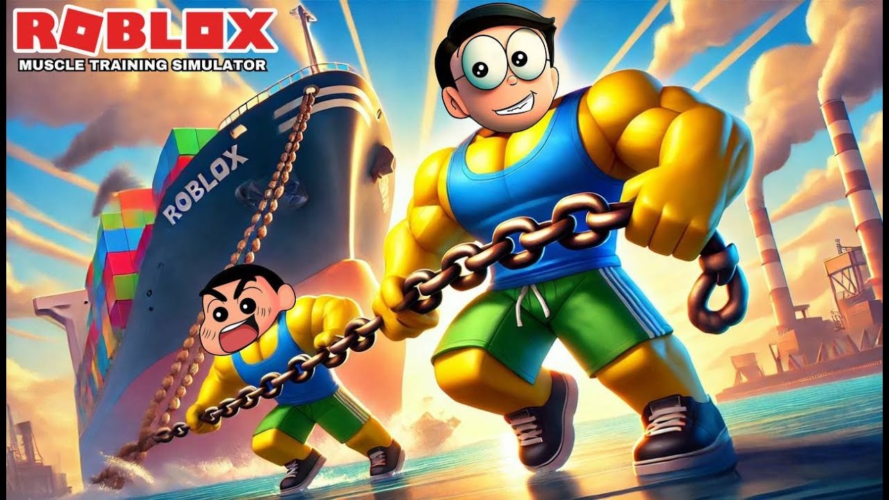 Muscle Training Simulator Gameplay in Tamil | NOBITA and GAMING WITH SHINCHAN