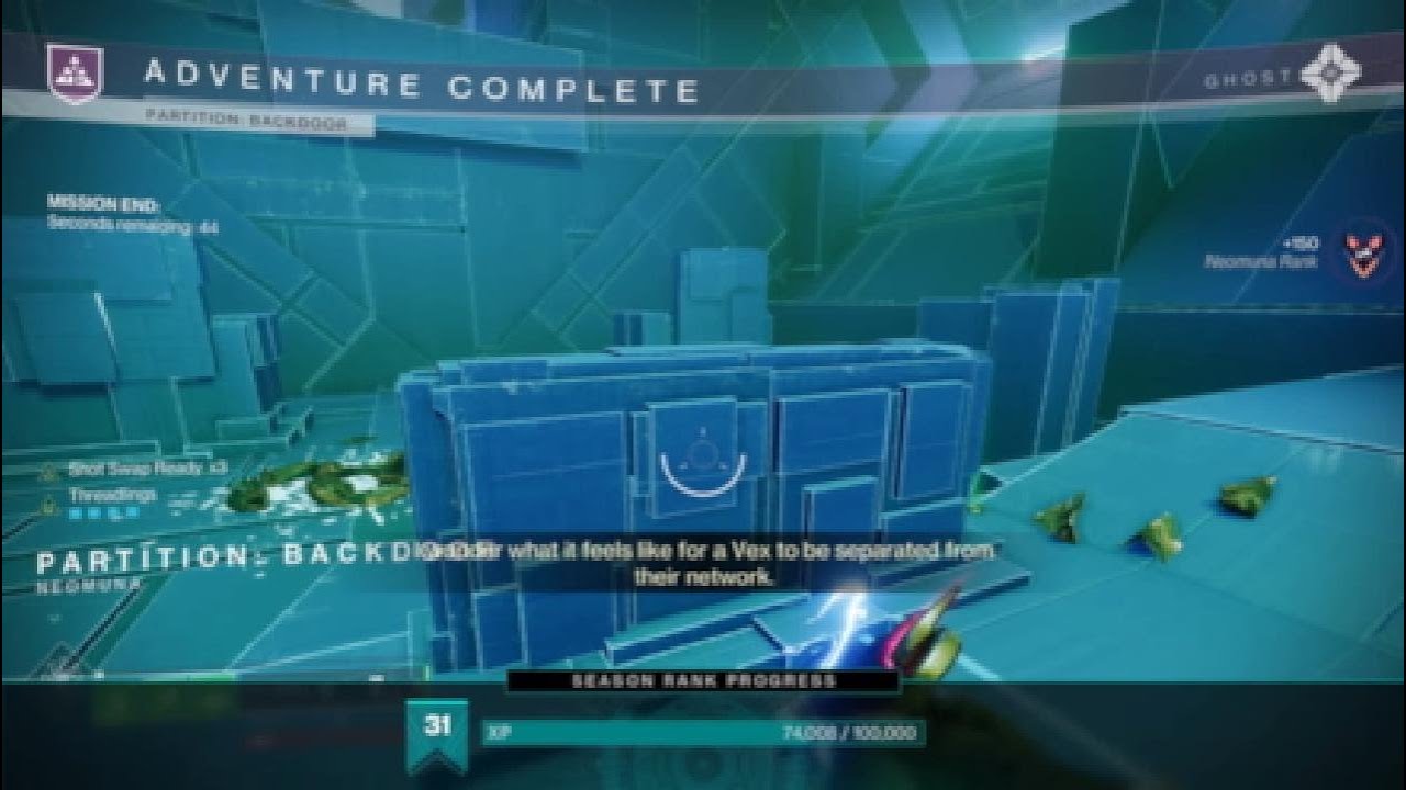 Partition: Backdoor | Complete: "For a Vex to Be Separated From Their Network" | Lightfall
