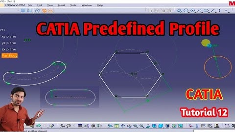 Catia Tutorial 12 Predefined Profile Making | How to draw predefined profile in CATIA | Mech20 Tech