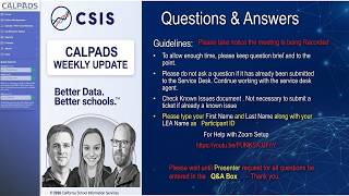 CALPADS Weekly Update 8-26-2026
