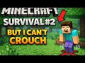 Minecraft survival but you can't crouch#shorts#gaming 