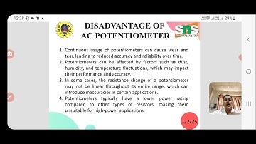 9.POTENTIOMETER ADVANTAGES & DISADVANTAGES| MEASUREMENTS AND INSTRUMENTATION