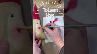 Primitive Santa Tutorial #primitivecrafts #christmasornament