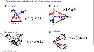 Section 5.5 Geometry: Inequalities in Two Triangles