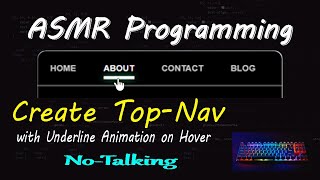 ASMR Programming - Modern or Attractive Top-Navbar - No Talking ASMR