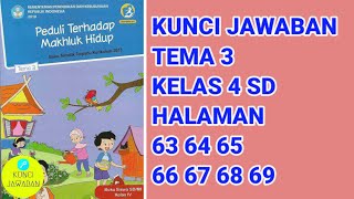 Kunci Jawaban Tema 3 Kelas 4 SD Halaman 63 64 65 66 67 68 69
