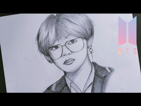 Drawing BTS V (Taehyung)| Pencil Sketch| How To Draw BTS V(Taehyung ...