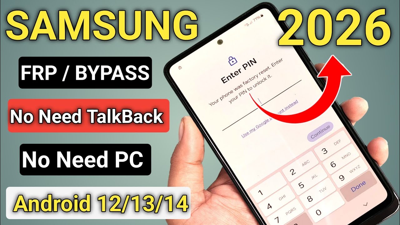 All Samsung Frp Bypass 2026 Android 14/13/12 || No Need *#0*# - No Need TalkBack