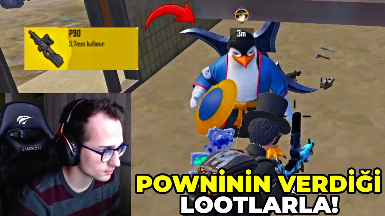 POWNİNİN VERDİĞİ LOOTLARLA WIN ALMAK! (P90 VERDİ) PUBG MOBILE