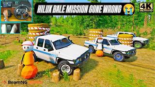 Toyota Hilux OFF-ROAD Bale Mission Almost Ended BAD! 😳🌾 | Company Convoy | BeamNG| Logitech G29 screenshot 2