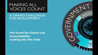 The Quest for Citizen-led Accountability: Looking into the State