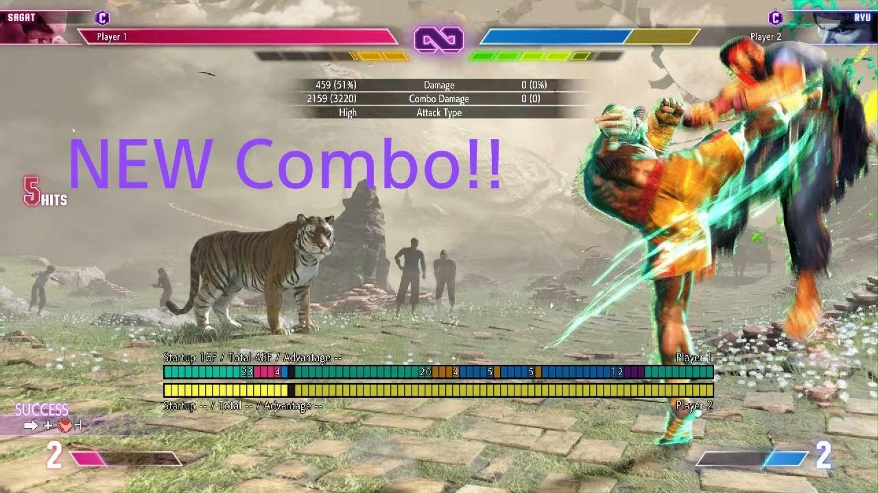 Street Fighter 6 Sagat NEW combo route Setup from BUFF SF6