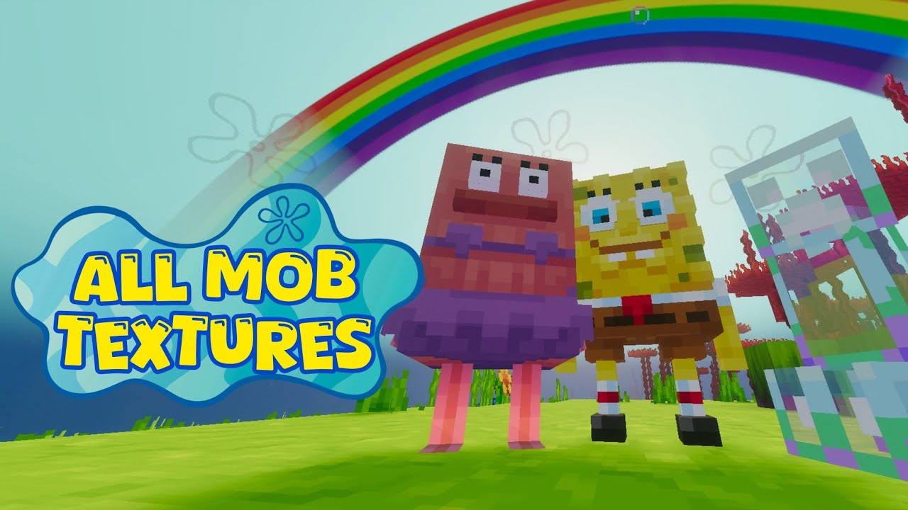 Minecraft Spongebob Biomes DLC - All Mob Textures