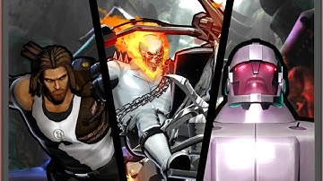 Ultimate Marvel vs Capcom 3: Ghost Rider, Spencer, and Sentinel arcade playthrough