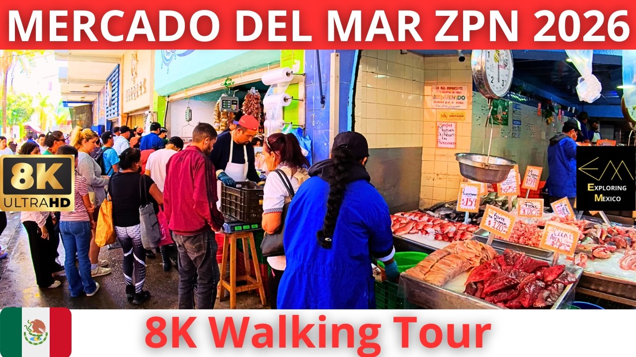 Caminando en ZAPOPAN ZMG 2026 por EL MERCADO DEL MAR en Cuaresma 8K 🇲🇽