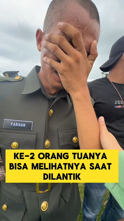 momen sedih ketika pelantikan TNI orang tua tidak datang ‼️‼️ #sedih #nangis #tni #pelantikan