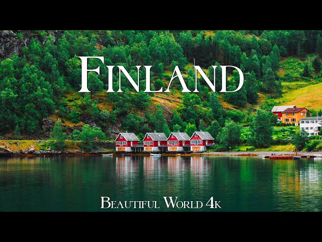 FINLAND 4K Amazing Aerial Film - Meditation Relaxing Music - Natural Landscape class=