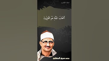لَا يَسْتَوِي أَصْحَابُ النَّارِ وَأَصْحَابُ الْجَنَّةِ ۚ - سورة الحشر 20 - محمد صديق المنشاوي