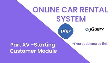 Complete Online car rental project  with Ajax - Bootstrap - PHP #15 - Customer Module
