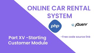 Complete Online car rental project  with Ajax - Bootstrap - PHP #15 - Customer Module Profile