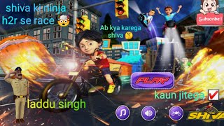 shiva winter biking tales 2 race 🤯 | shiva winter biking race | shiva cartoon game #shivacartoon screenshot 3