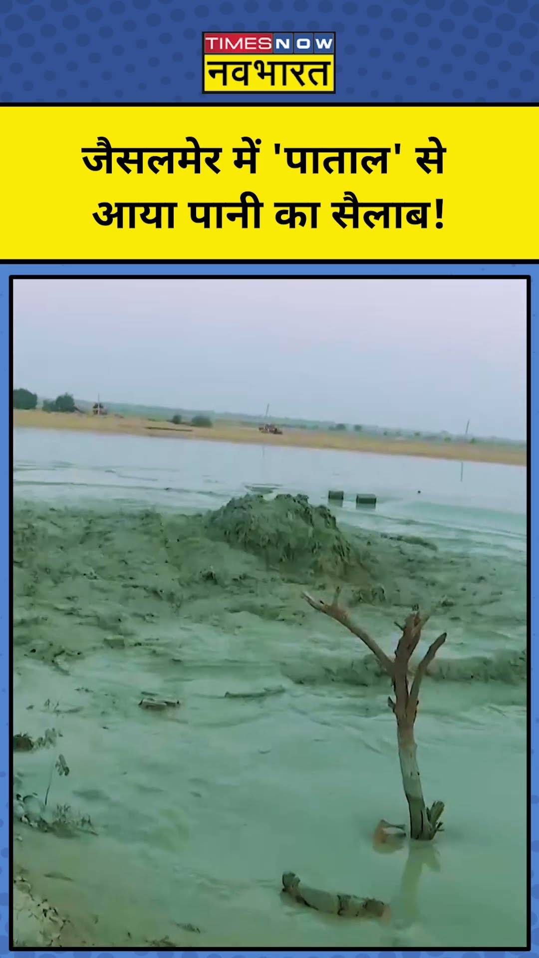 Jaisalmer के रेगिस्तान में आया पानी का सैलाब! #shorts