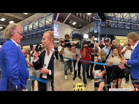 André Rieu Maastricht Just Arrived Malta For Show Fans & Media Were ...