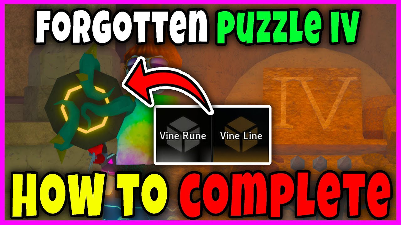 VINE PUZZLE - FORGOTTEN TEMPLE PUZZLE IV - HOW TO COMPLETE [FISCH] - Roblox