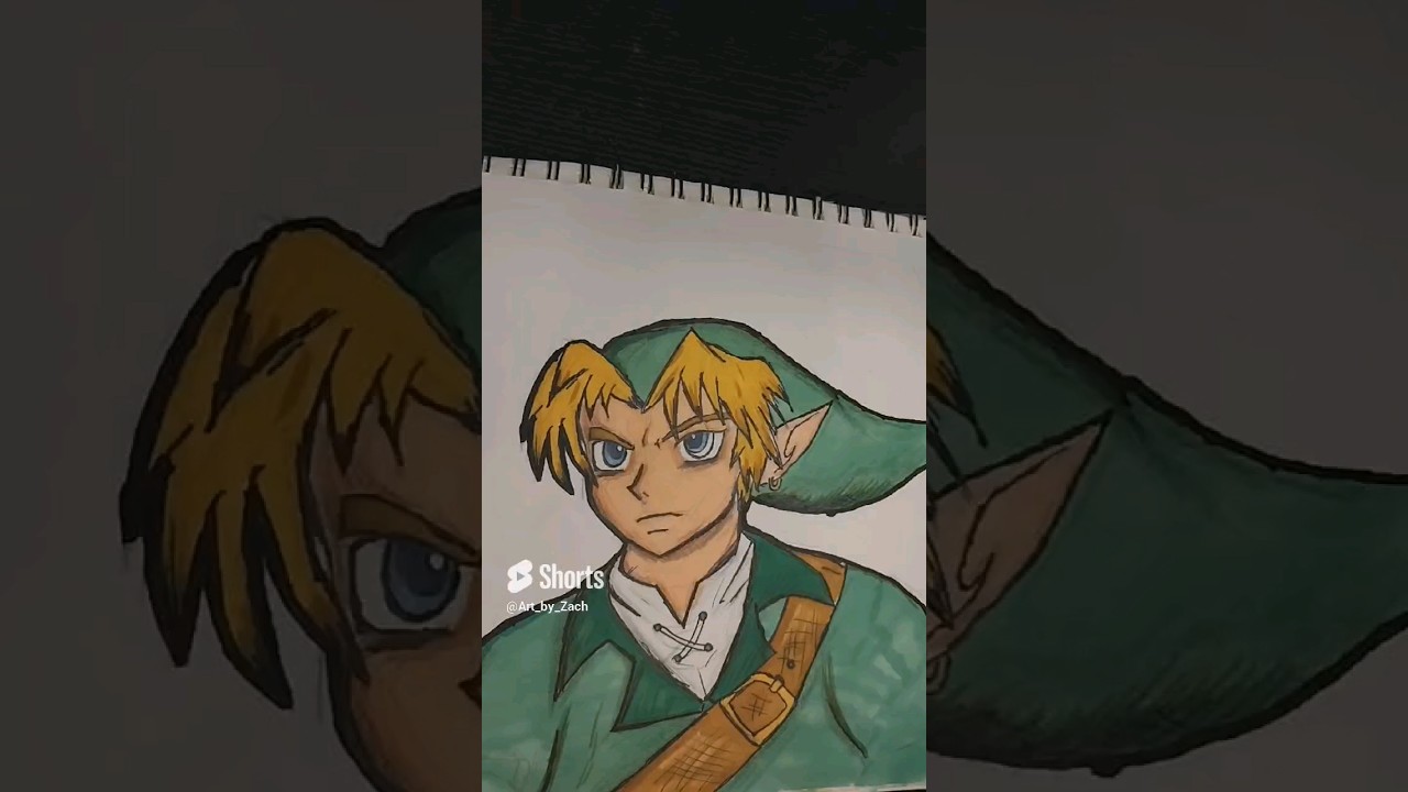 Link artwork. The Legend of Zelda drawing/ Nintendo fan art/ video game art. 