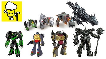 Different Grimlock Transformer robot dinosaur T-Rex toys ランスフォーマー 變形金剛 robots in disguise
