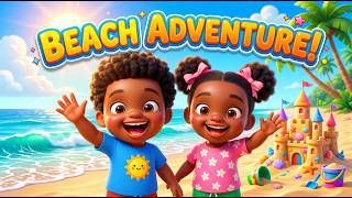 Nathan & Yanah Learn About the Beach 🌊 | Ocean, Waves, Sand, Shells & Beach Safety for Kids screenshot 5