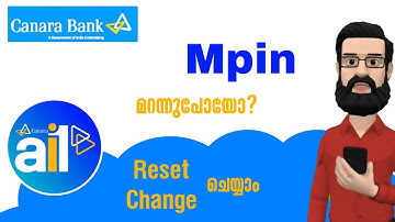 Canara Bank Mobile Banking Mpin forgot | Rest Mpin | Change mpin | ai1 Canara Mobile app Malayalam