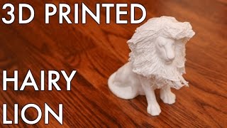 3D Printed Hairy Lion with Fuzzy/Furry Drooloops!