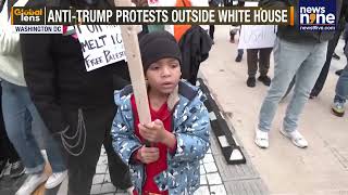 Protesters Gather Outside White House | TrumpMustGo Rally Targets Trump Administration | News9