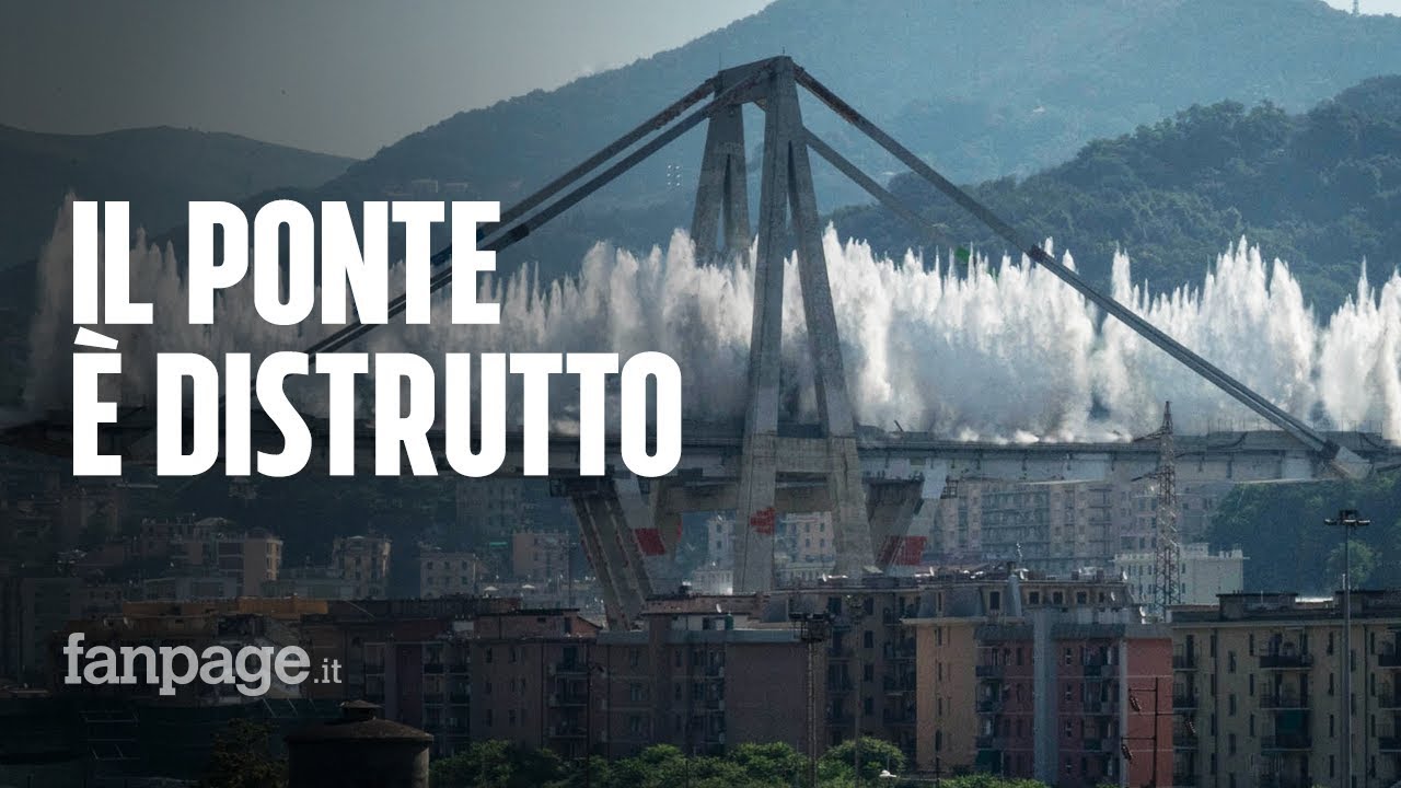 Demolizione Ponte Morandi: ecco tutte le fasi dalla evacuazione all'esplosione della dinamite