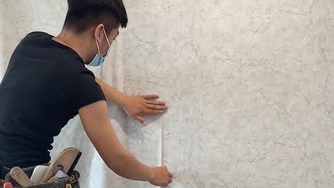 Thi công giấy dán tường hàn quốc -xem hết video ai cũng có thể dán được