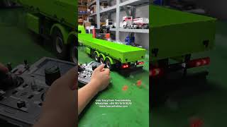 The customized 3 axle 2 in 1 multi functional flatbed trailer has a light system installed!