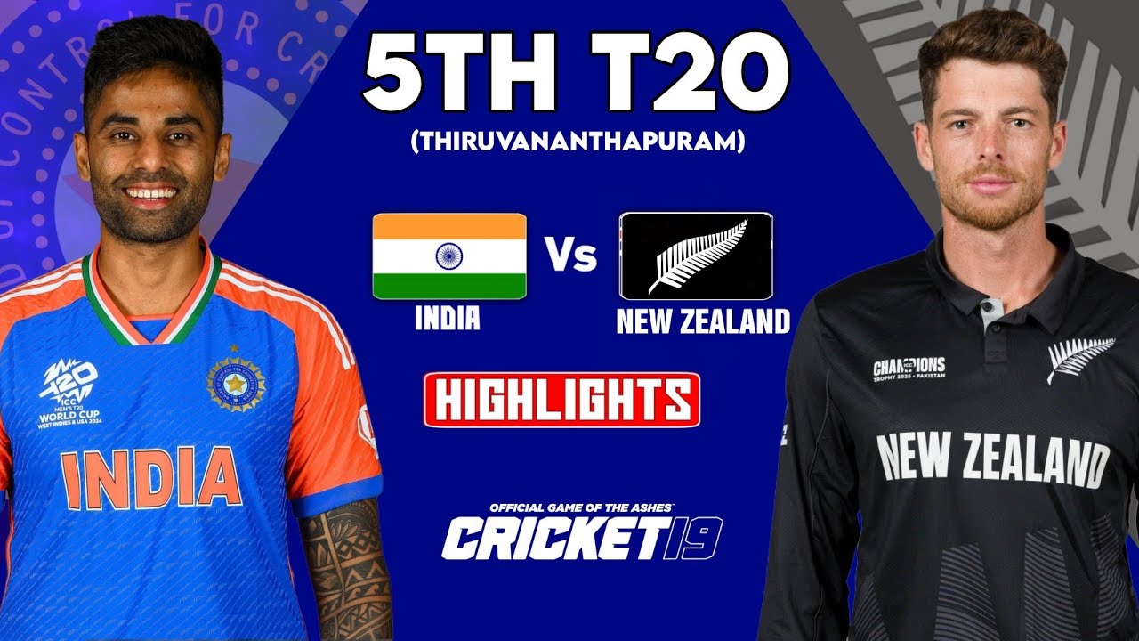 India vs New Zealand 5th T20 Match Highlights 2025 | India Innings Highlights Today 271/5