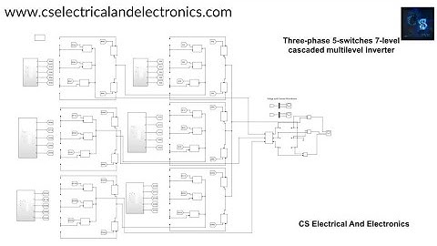 Three-Phase 5 Switches 7-Levels Cascaded Multilevel Inverter In MATLAB Simulink