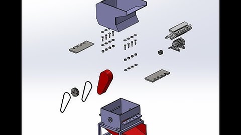 3D CAD Modeling of a Shredder Machine in Solidworks