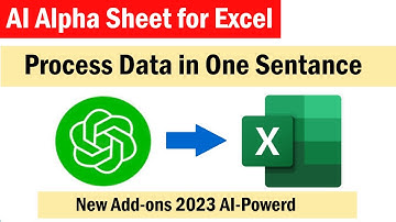 New free AI Plugin for Excel | How to use AI automate data processing in Excel | best ai for excel