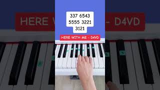 Here With Me - d4vd (Piano Tutorial) #herewithme #easypianotutorial #pianoshorts